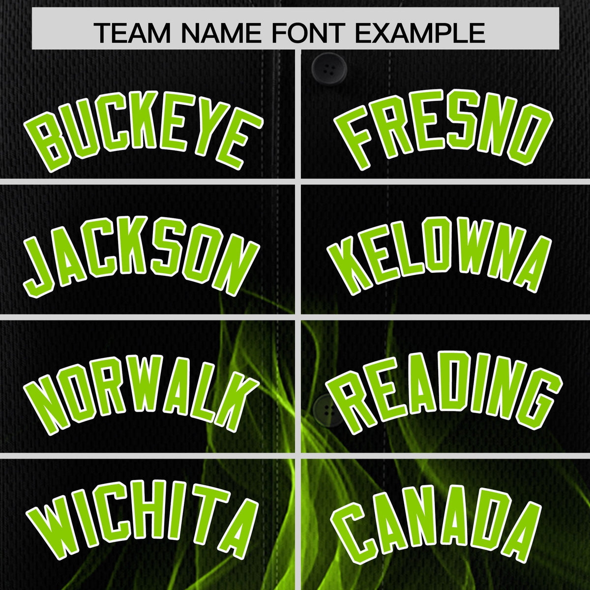 Custom Black Neon Green White Flame Graffiti Pattern Personalization Baseball Jersey| KXKSHOP