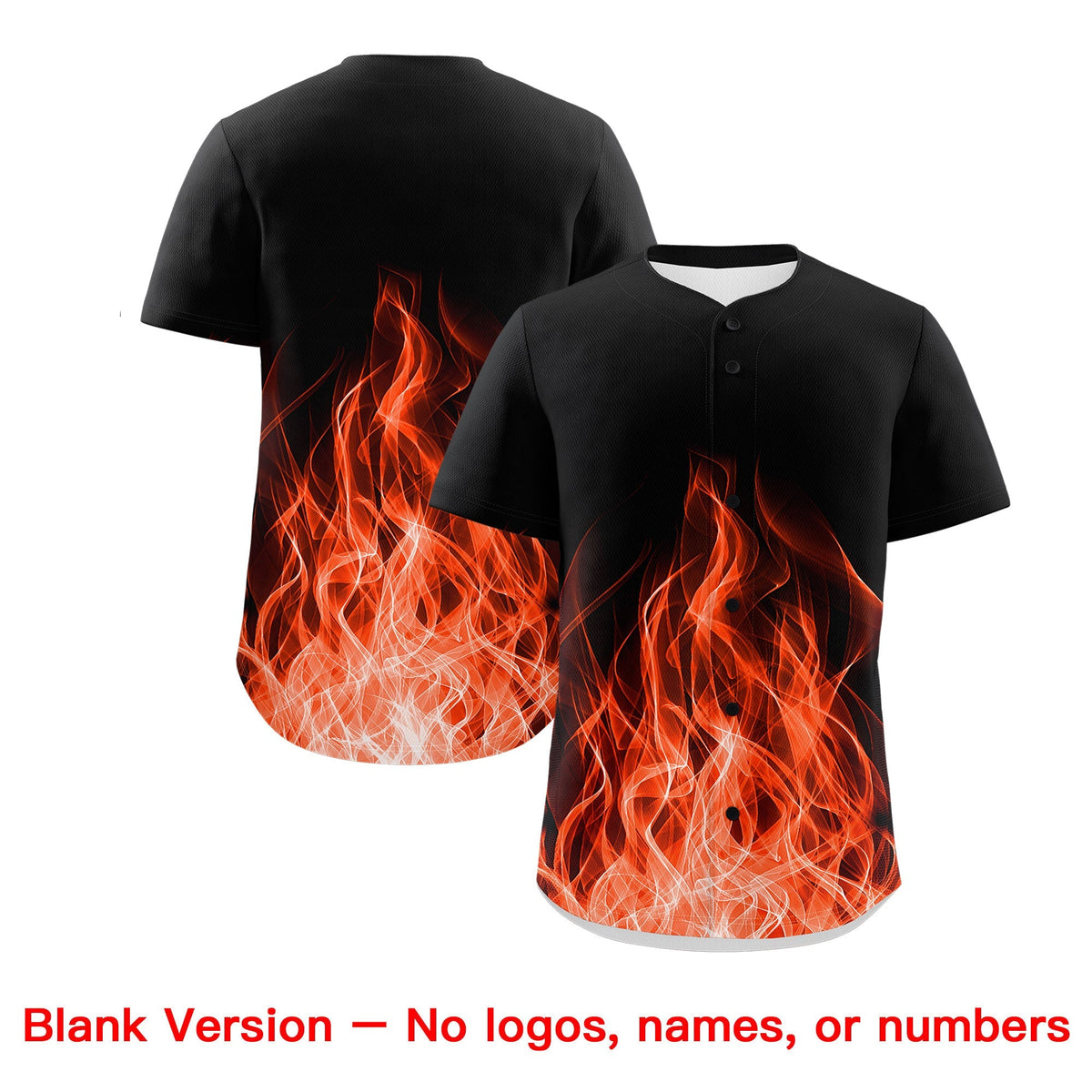 Custom Black Orange White Flame Graffiti Pattern Personalization Baseball Jersey| KXKSHOP