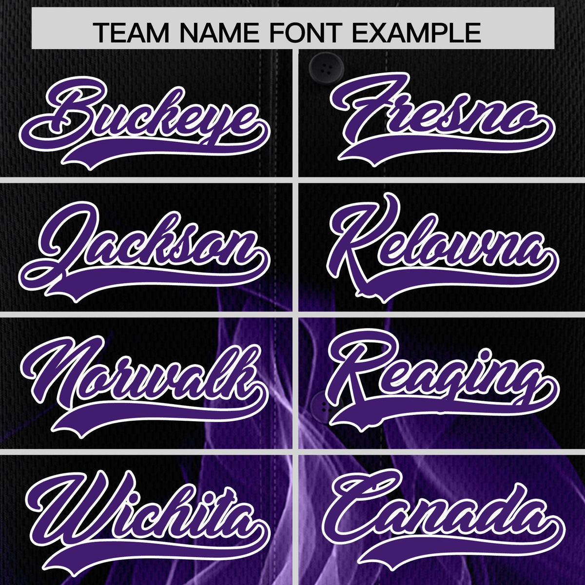 Custom Black Purple White Flame Graffiti Pattern Personalization Baseball Jersey| KXKSHOP