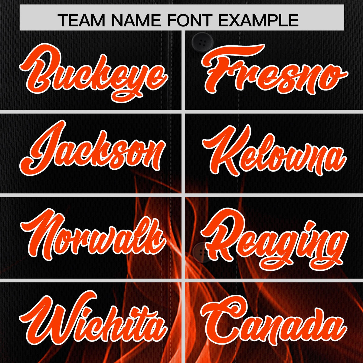 Custom Black Orange White Flame Graffiti Pattern Personalization Baseball Jersey| KXKSHOP