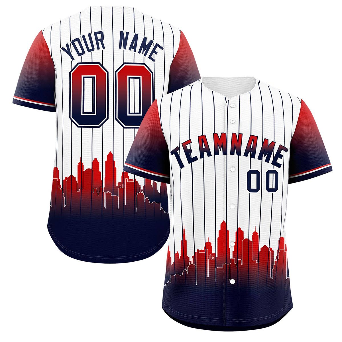 Custom White Boston City Silhouette Authentic Baseball Jersey