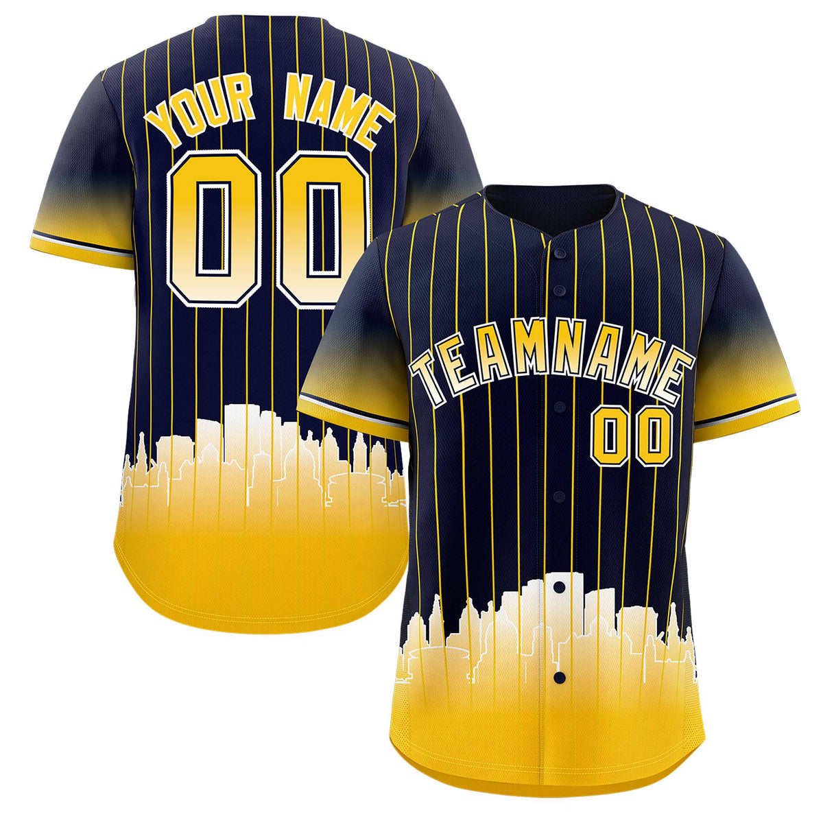 Custom Navy Milwaukee City Silhouette Authentic Baseball Jersey