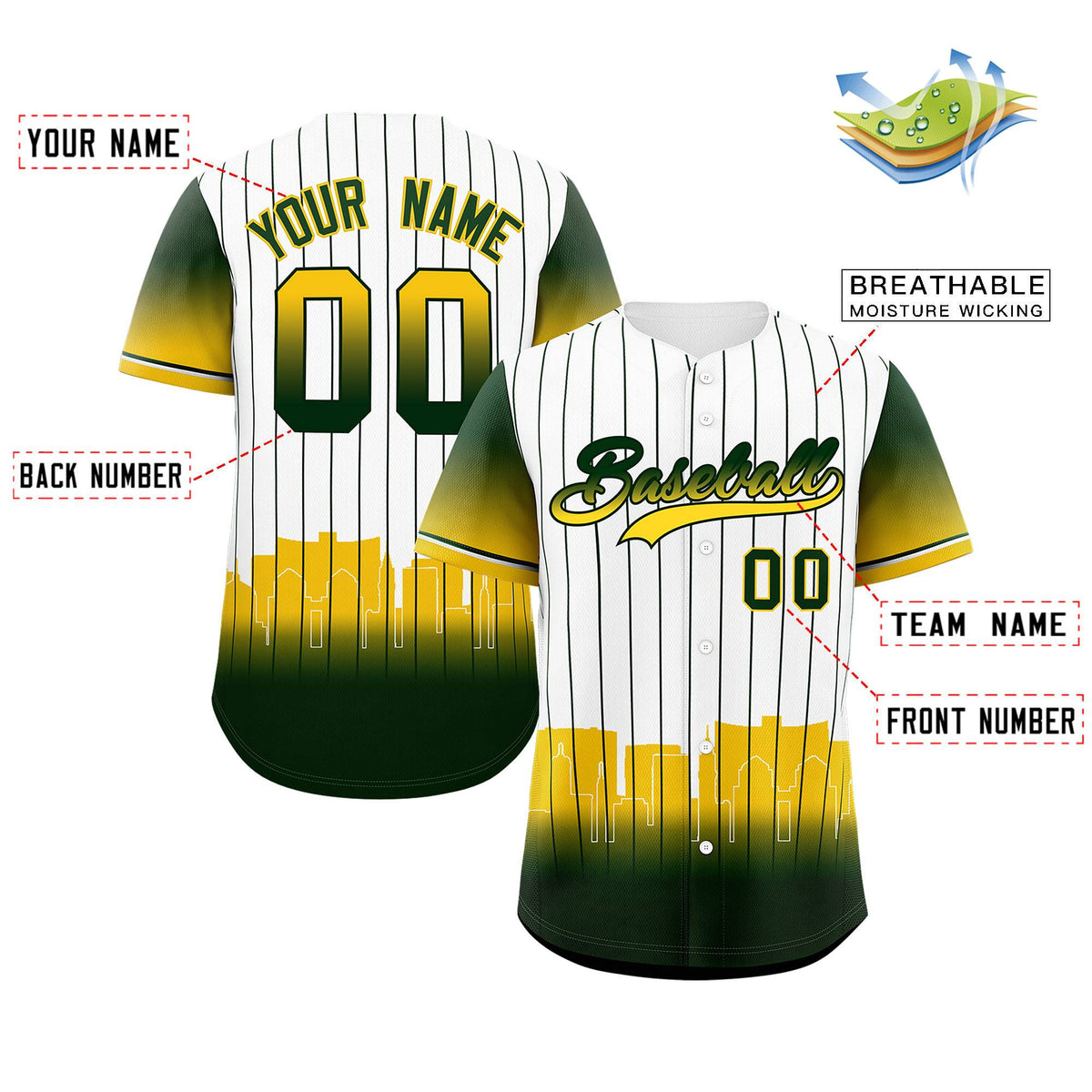 Custom White Oakland City Silhouette Authentic Baseball Jersey