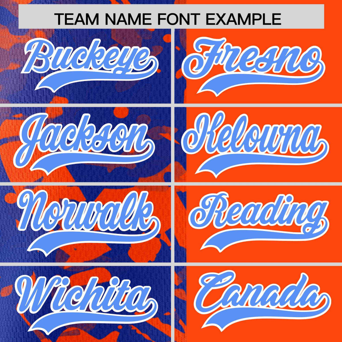 Custom Orange Royal Split Personalized Graffiti Raglan Sleeve Authentic Baseball Jersey