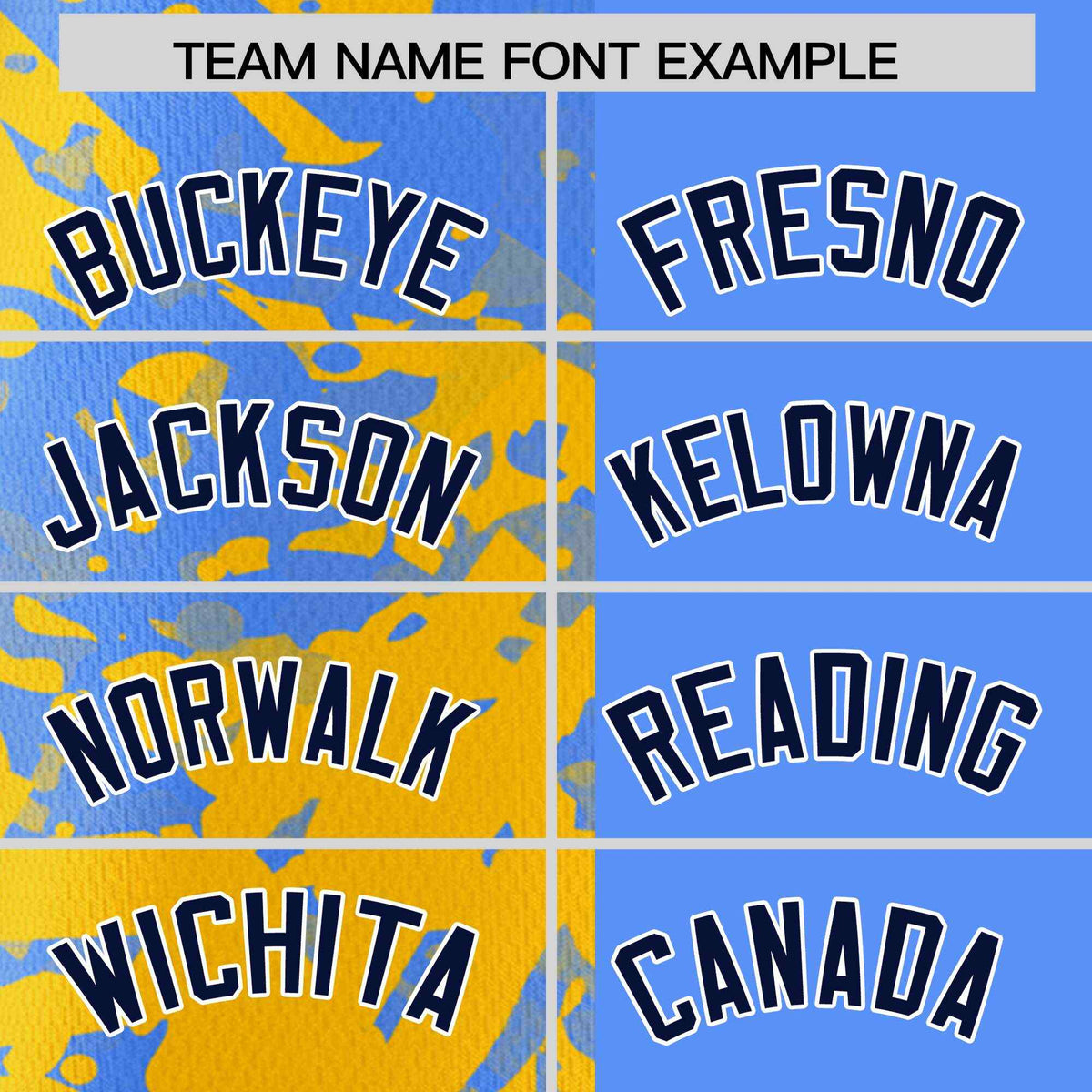 Custom Blue Yellow Split Personalized Graffiti Raglan Sleeve Authentic Baseball Jersey