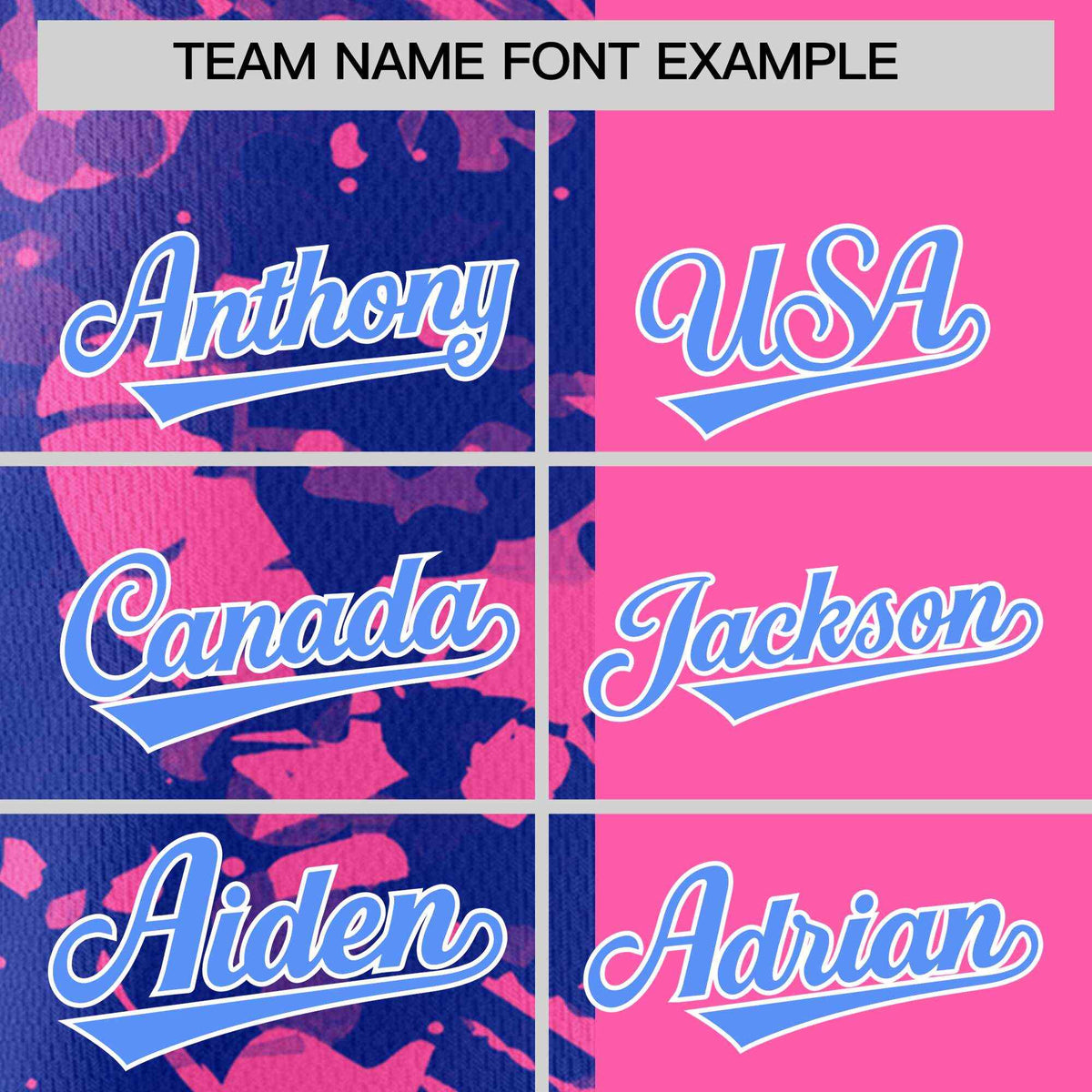 Custom Pink Royal Split Personalized Graffiti Raglan Sleeve Authentic Baseball Jersey