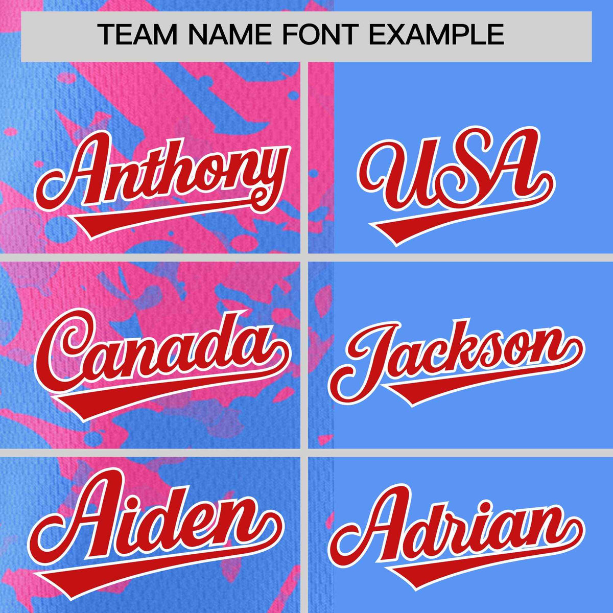 Custom Blue Pink Split Personalized Graffiti Raglan Sleeve Authentic Baseball Jersey