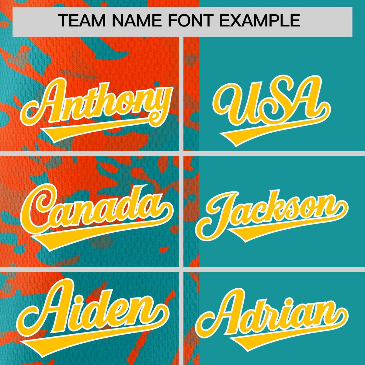 Custom Aqua Orange Split Personalized Graffiti Raglan Sleeve Authentic Baseball Jersey