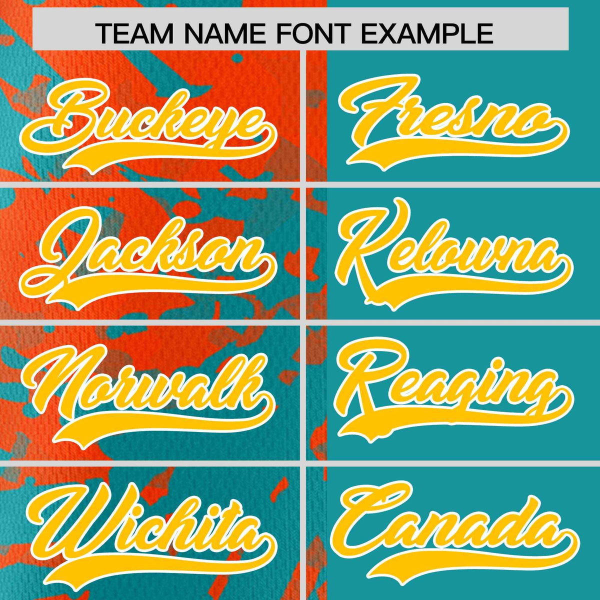 Custom Aqua Orange Split Personalized Graffiti Raglan Sleeve Authentic Baseball Jersey