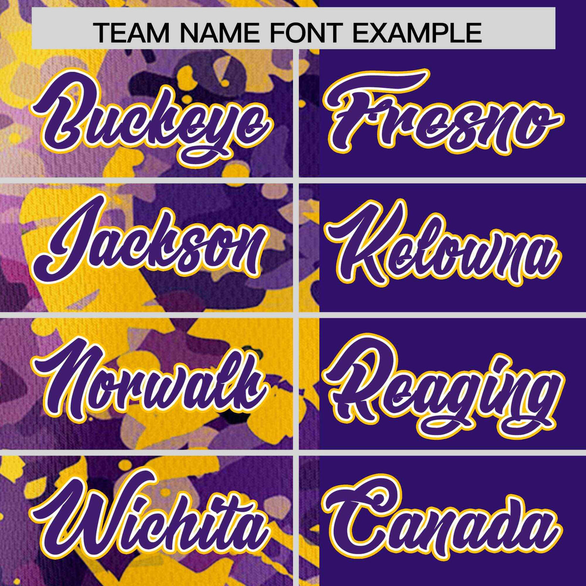 Custom Purple Yellow Split Personalized Graffiti Raglan Sleeve Authentic Baseball Jersey