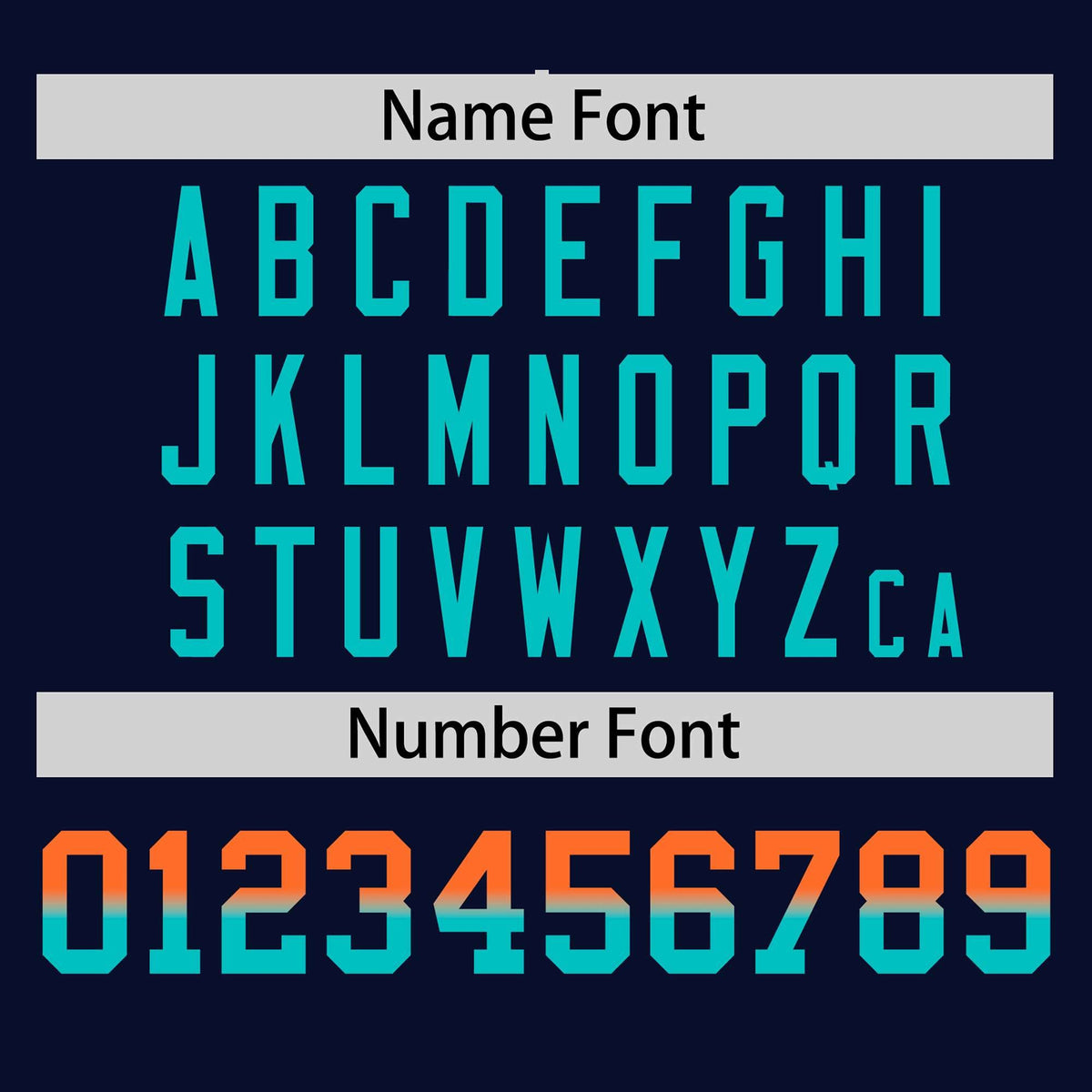 Custom Navy Orange-Aqua Personalized Gradient Font And Side Design Authentic Baseball Jersey