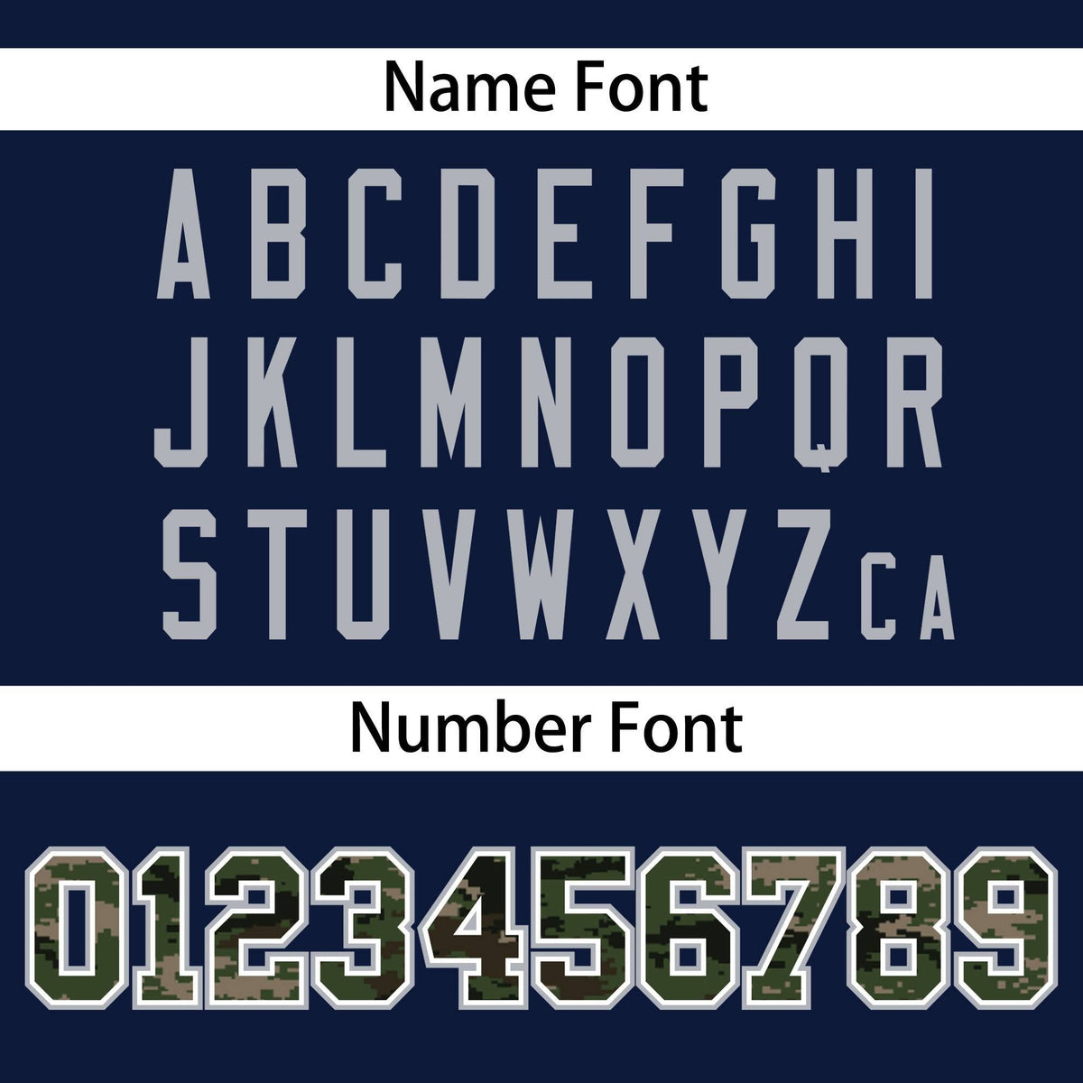 Custom Navy Personalized Camo Font Authentic Baseball Jersey