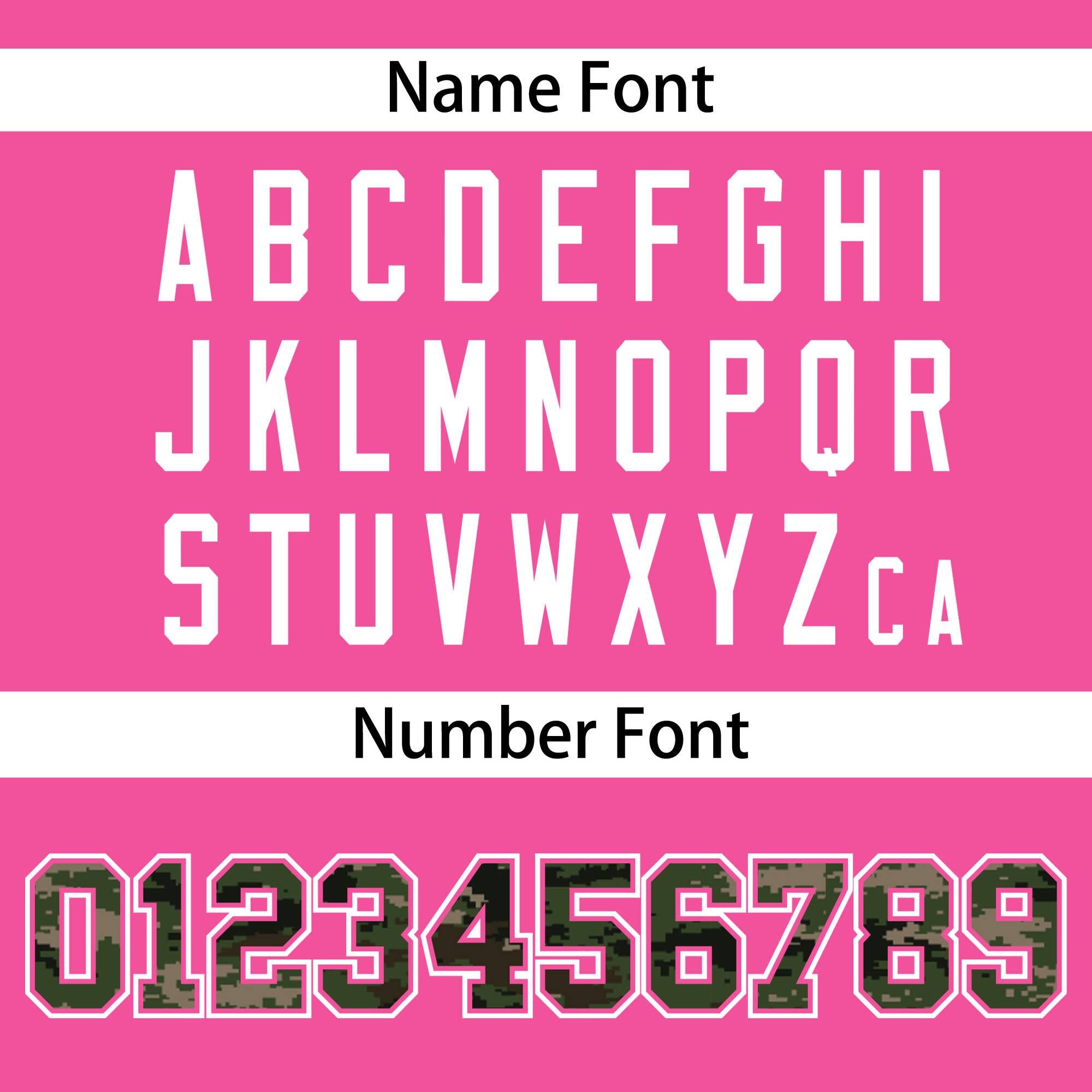 Custom Pink Personalized Camo Font Authentic Baseball Jersey
