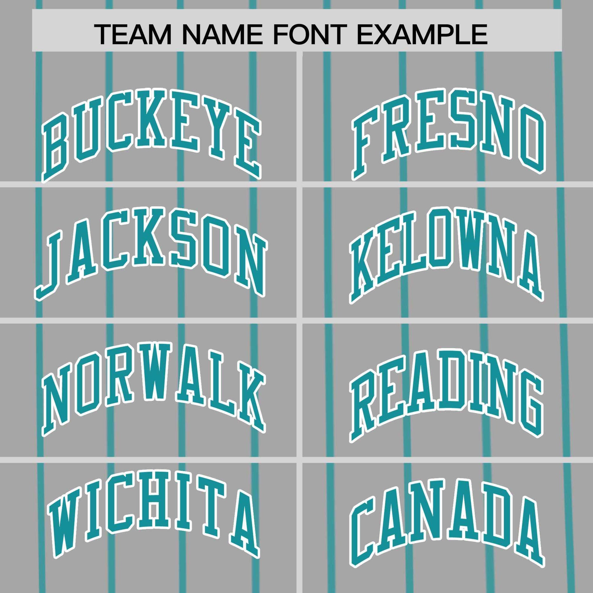 Custom Gray Aqua Pinstripe Personalized Side Two-tone Authentic Baseball Jersey