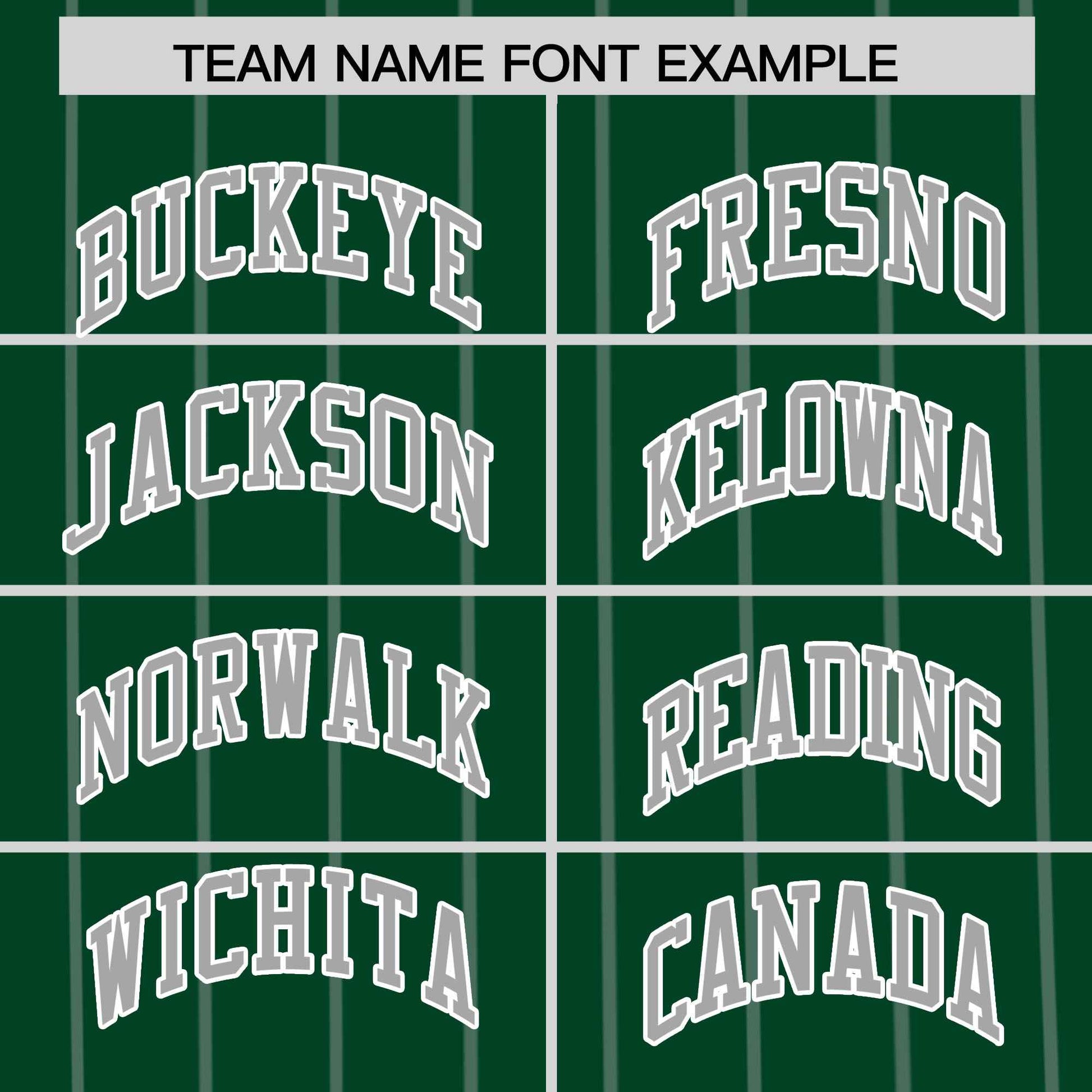 Custom Green Gray Pinstripe Personalized Side Two-tone Authentic Baseball Jersey