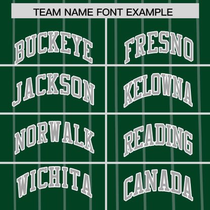 Custom Green Gray Pinstripe Personalized Side Two-tone Authentic Baseball Jersey