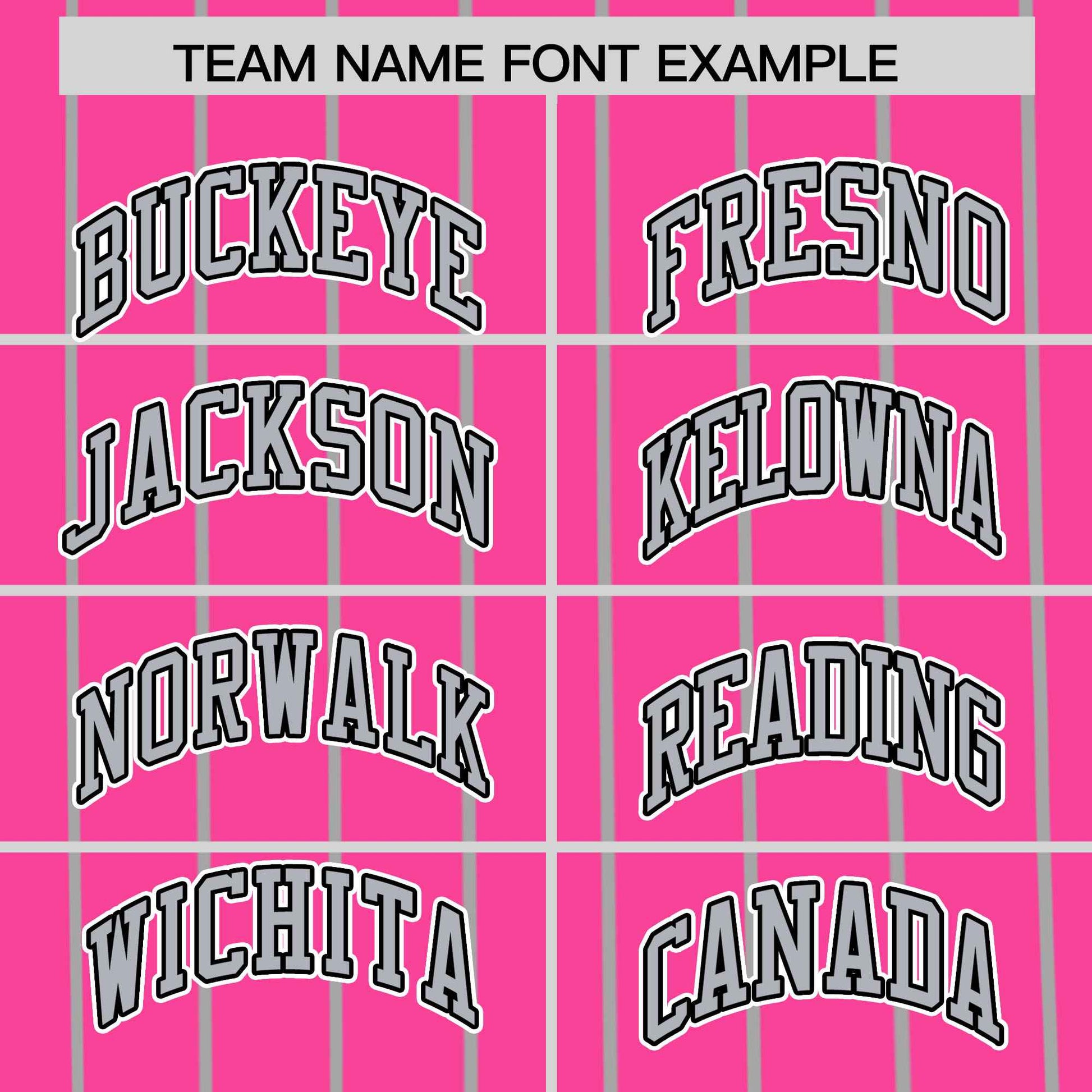 Custom Pink Gray Pinstripe Personalized Side Two-tone Authentic Baseball Jersey