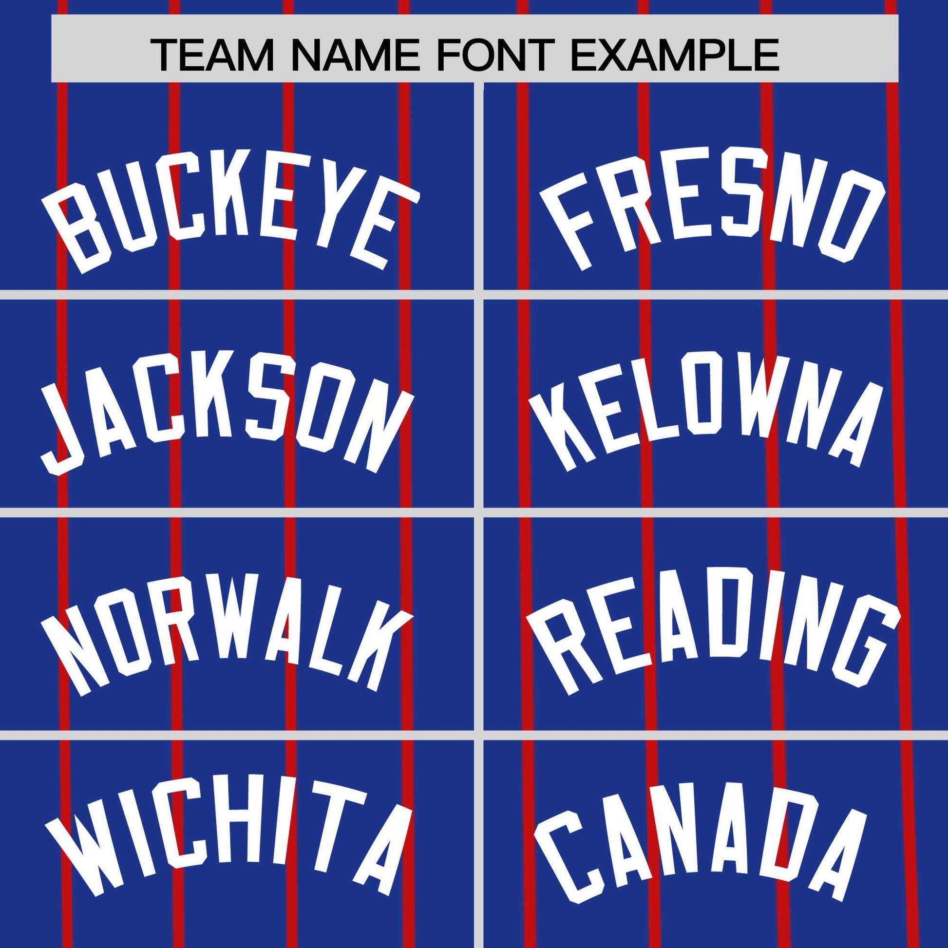 Custom Royal Red Pinstripe Personalized Side Two-tone Authentic Baseball Jersey