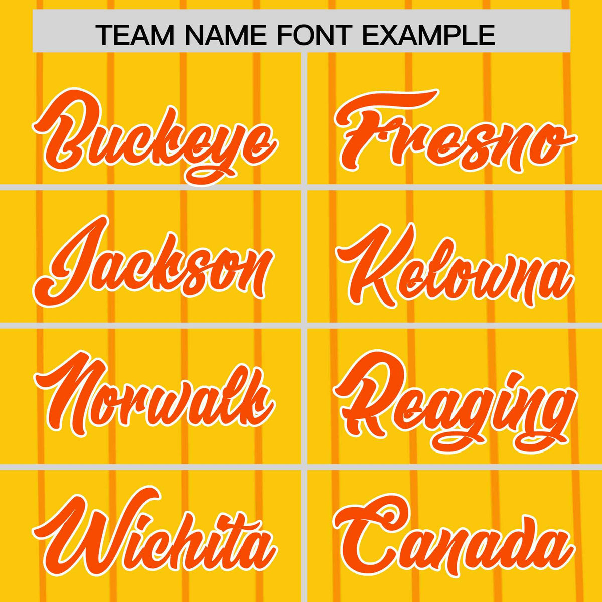 Custom Yellow Orange Pinstripe Personalized Side Two-tone Authentic Baseball Jersey