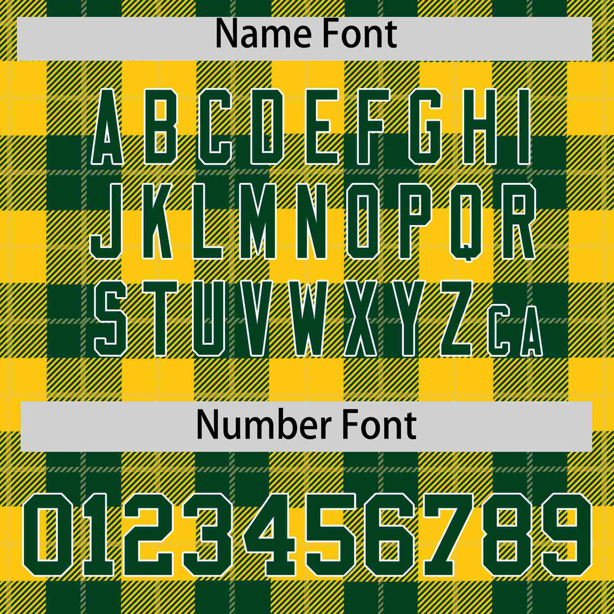 Custom Green Gold Personalized Plaid Design Authentic Baseball Jersey