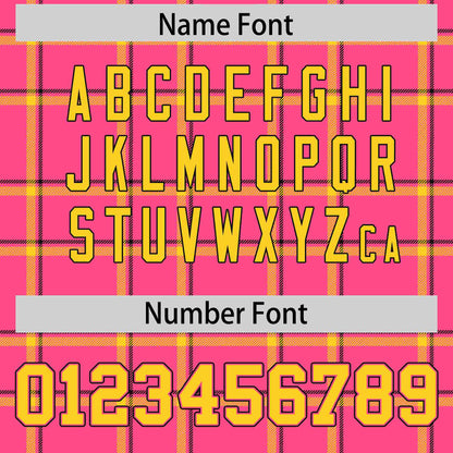 Custom Pink Personalized Plaid Design Authentic Baseball Jersey