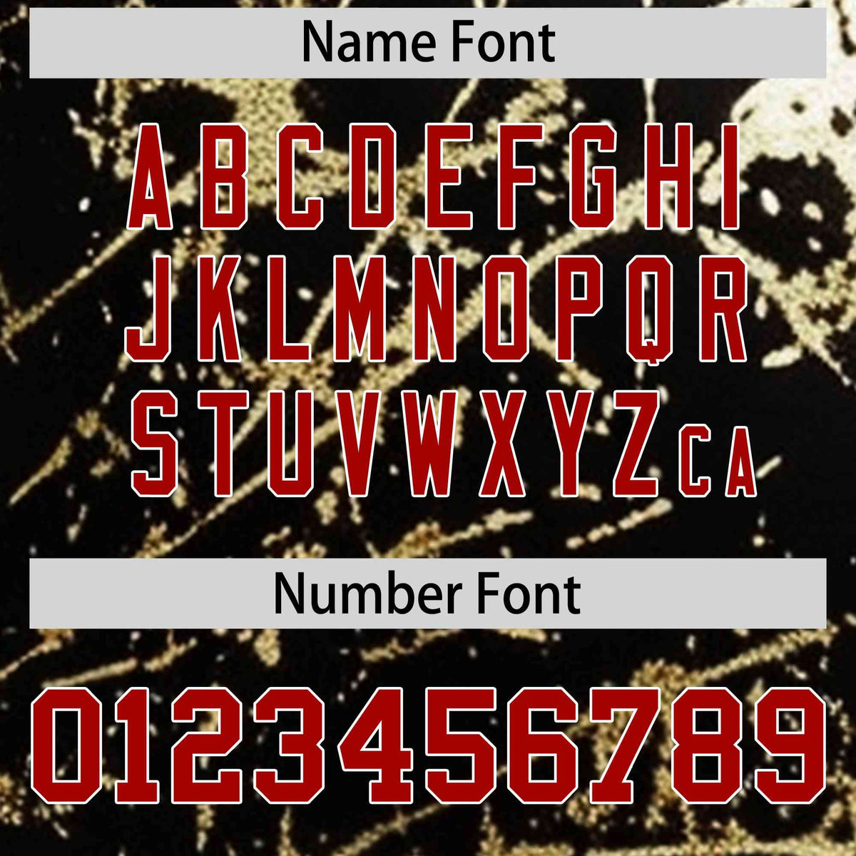 Custom Black Red Metallic Gold Splatter Breathable&amp;Wrinkle-Resistant Baseball Jersey