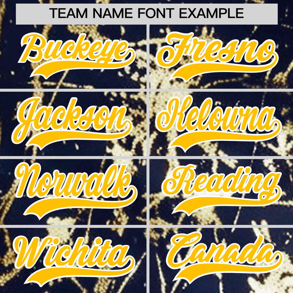 Custom Navy Yellow Metallic Gold Splatter Urban Streetwear Baseball Jersey