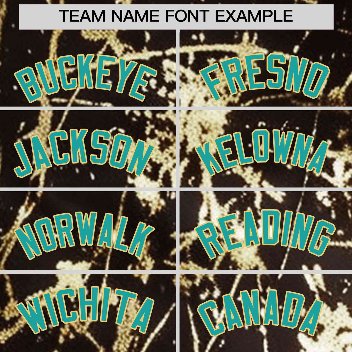 Custom Brown Aqua Metallic Gold Splatter Breathable&amp;Wrinkle-Resistant Baseball Jersey