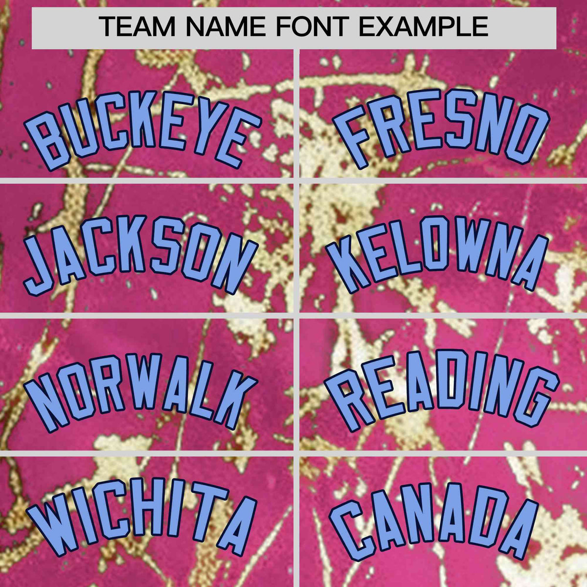 Custom Pink Light Blue Black&amp;Gold Marble Print Clubwear Party Streetwear Baseball Jersey