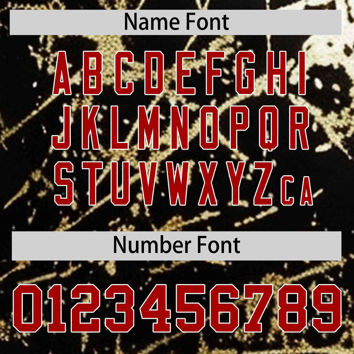 Custom Black Red Metallic Gold Splatter Breathable&amp;Wrinkle-Resistant Baseball Jersey