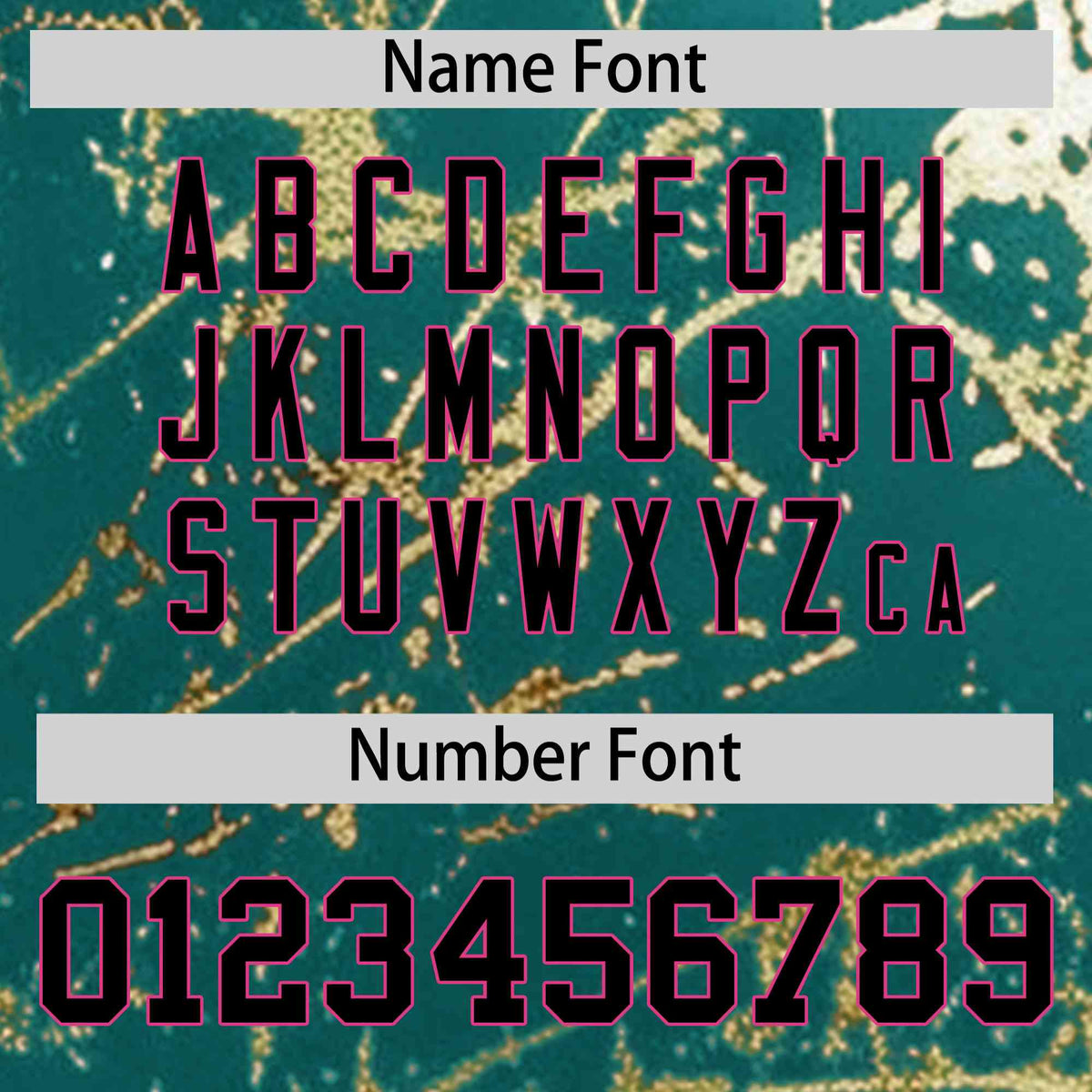 Custom Teal Black Metallic Gold Splatter Breathable&amp;Wrinkle-Resistant Baseball Jersey