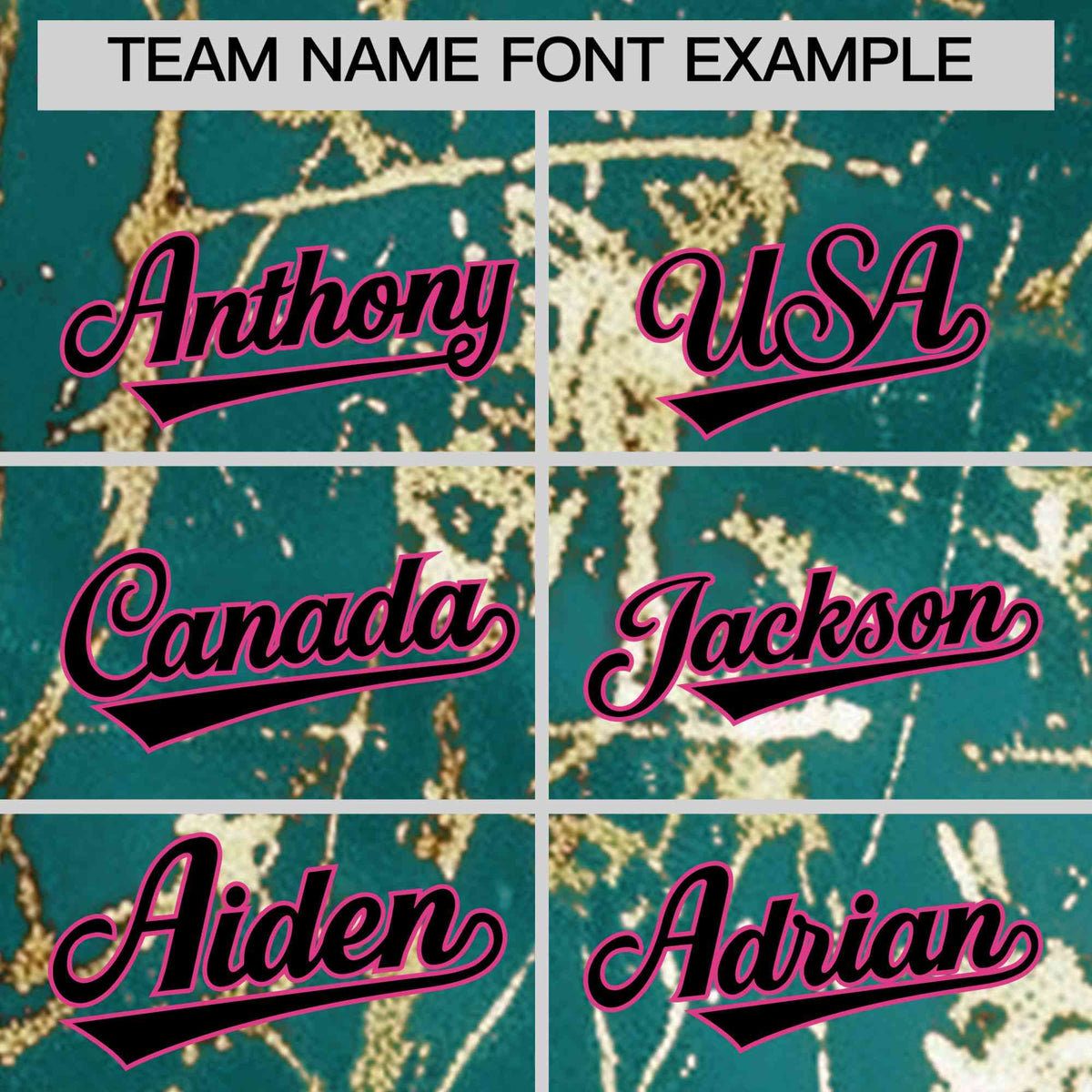 Custom Teal Black Metallic Gold Splatter Breathable&amp;Wrinkle-Resistant Baseball Jersey| KXKSHOP