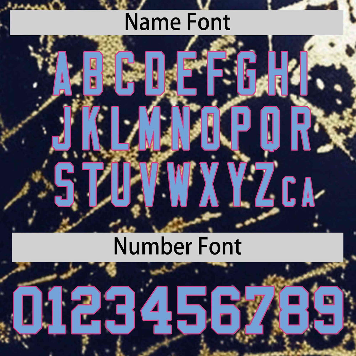 Custom Navy Powder Blue Black&amp;Gold Marble Print Clubwear Party Streetwear Baseball Jersey