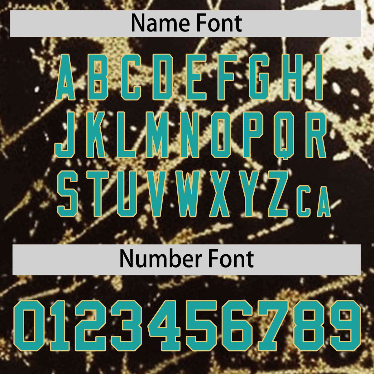 Custom Brown Aqua Metallic Gold Splatter Breathable&amp;Wrinkle-Resistant Baseball Jersey