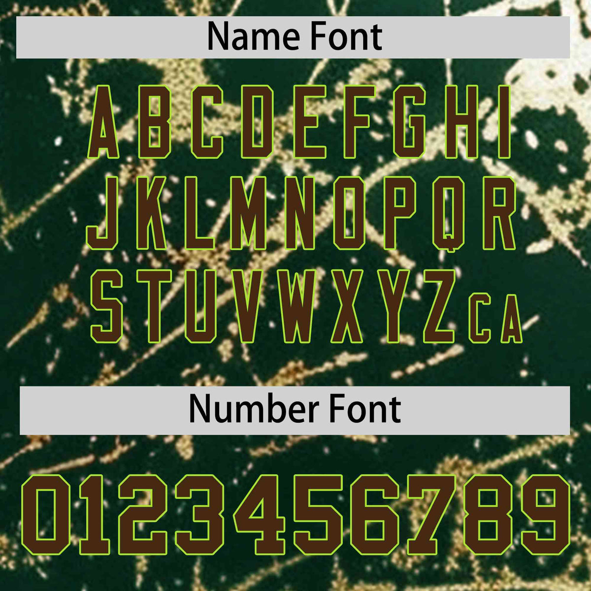 Custom Green Brown Metallic Gold Splatter Breathable&amp;Wrinkle-Resistant Baseball Jersey