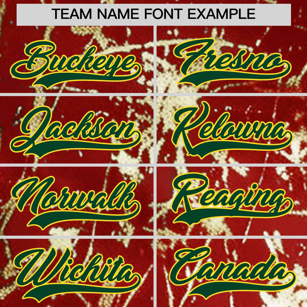 Custom Red Dark Green Metallic Gold Splatter Urban Streetwear Baseball Jersey