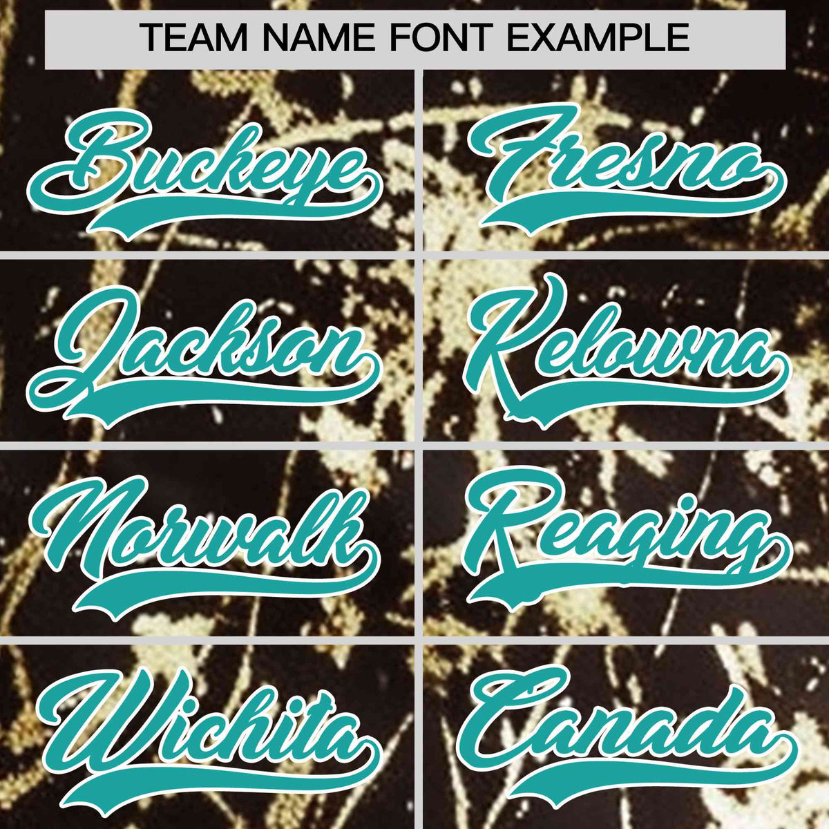 Custom Brown Aqua Metallic Gold Splatter Urban Streetwear Baseball Jersey