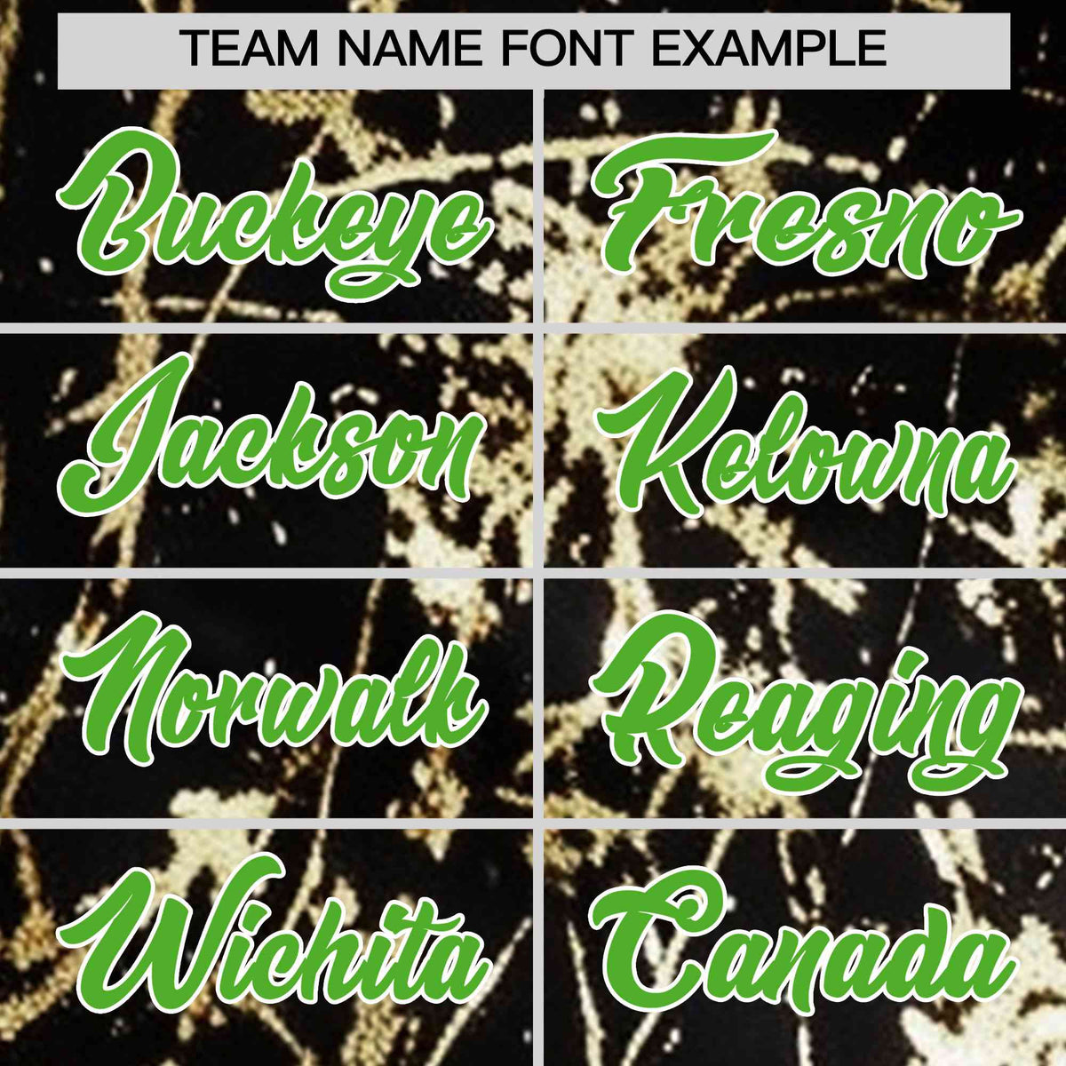 Custom Black Light Green Metallic Gold Splatter Breathable&amp;Wrinkle-Resistant Baseball Jersey