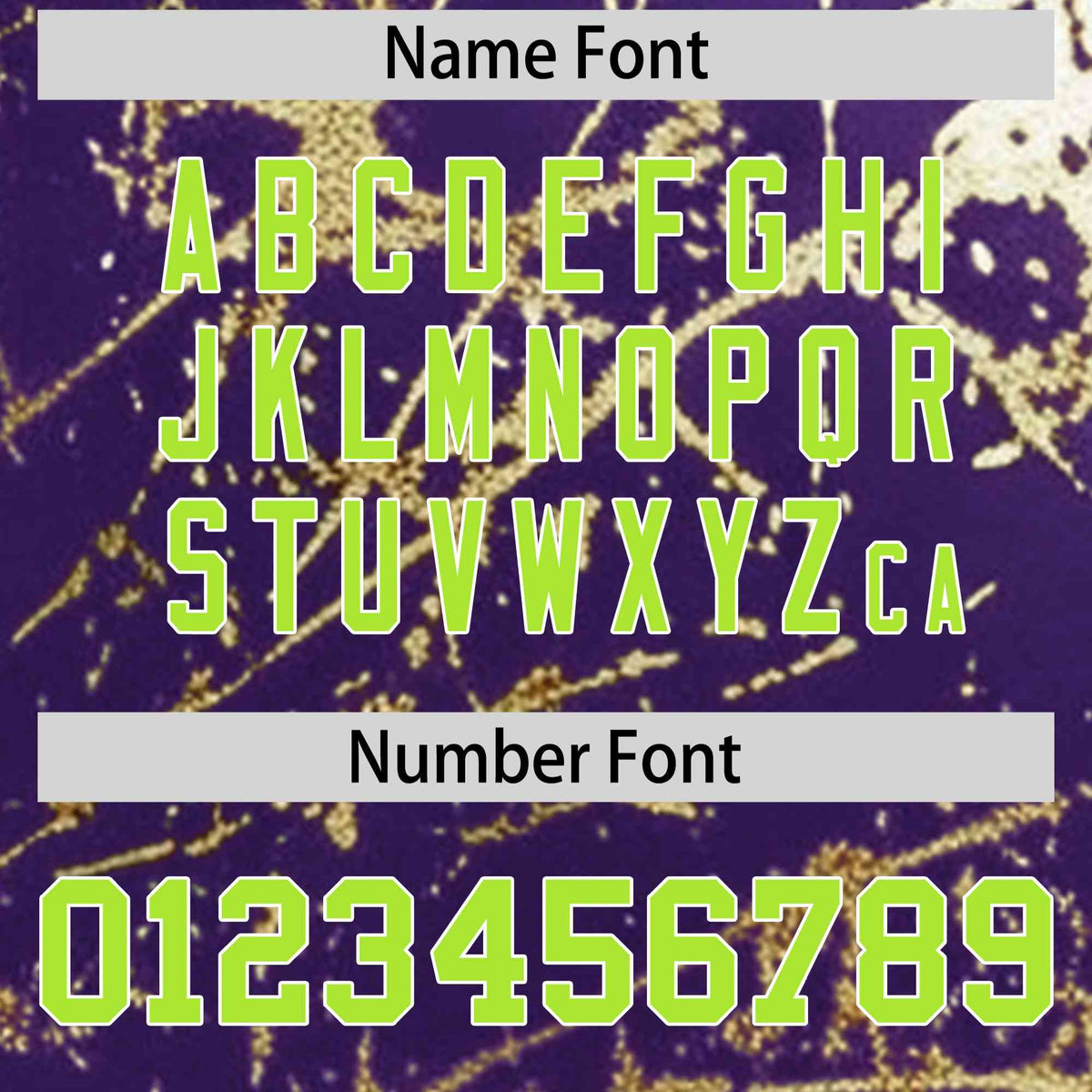 Custom Purple Neon Green Metallic Gold Splatter Urban Streetwear Baseball Jersey