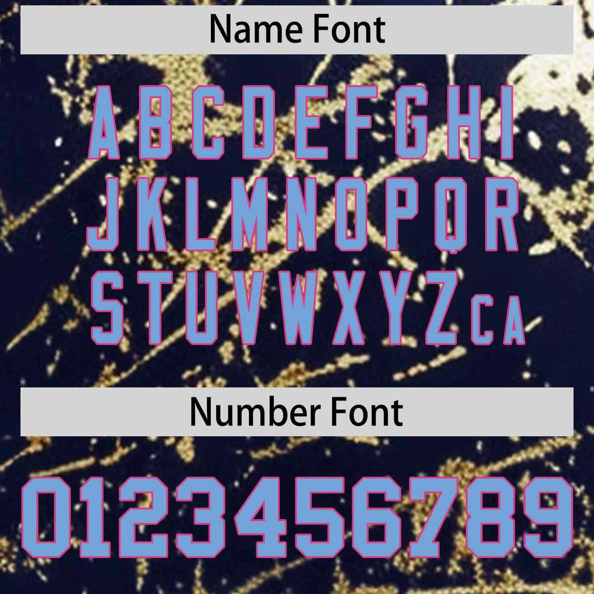 Custom Navy Powder Blue Black&amp;Gold Marble Print Clubwear Party Streetwear Baseball Jersey