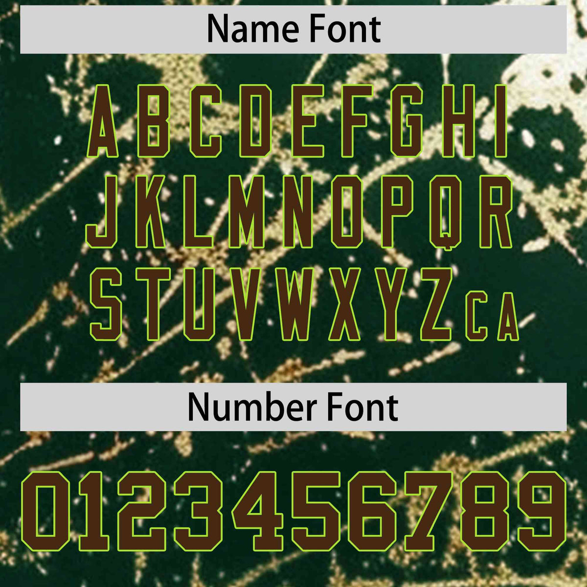 Custom Green Brown Metallic Gold Splatter Breathable&amp;Wrinkle-Resistant Baseball Jersey