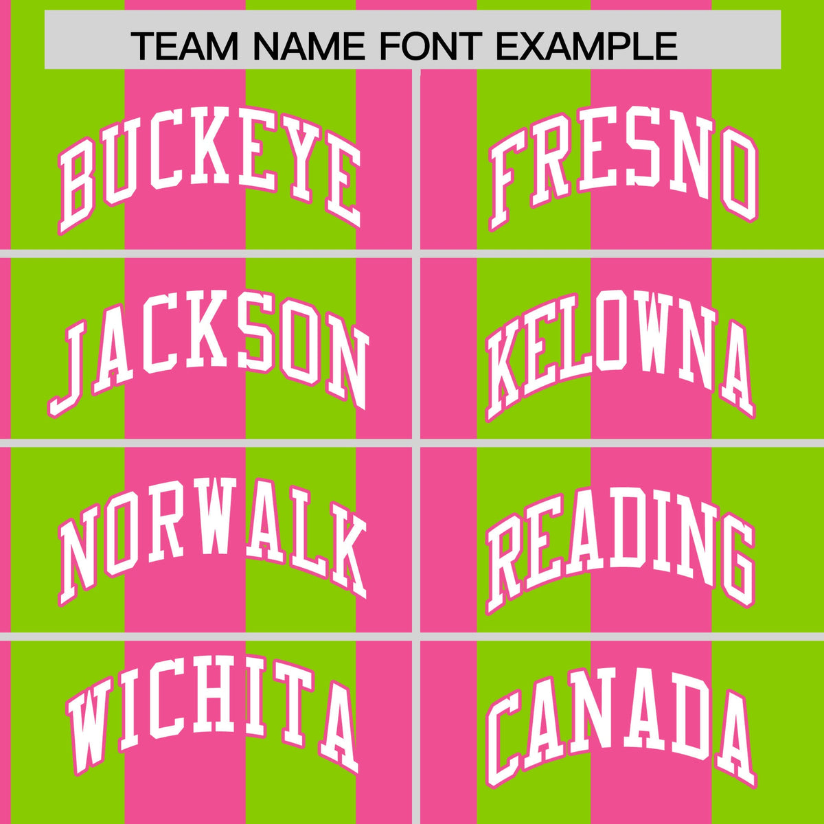 Custom Neon Green Pink Stripe Fashion Authentic Two-Button Baseball Jersey