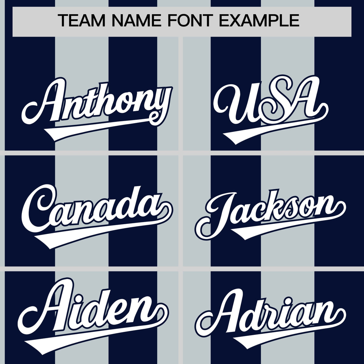 Custom Navy Silver Stripe Fashion Authentic Two-Button Baseball Jersey