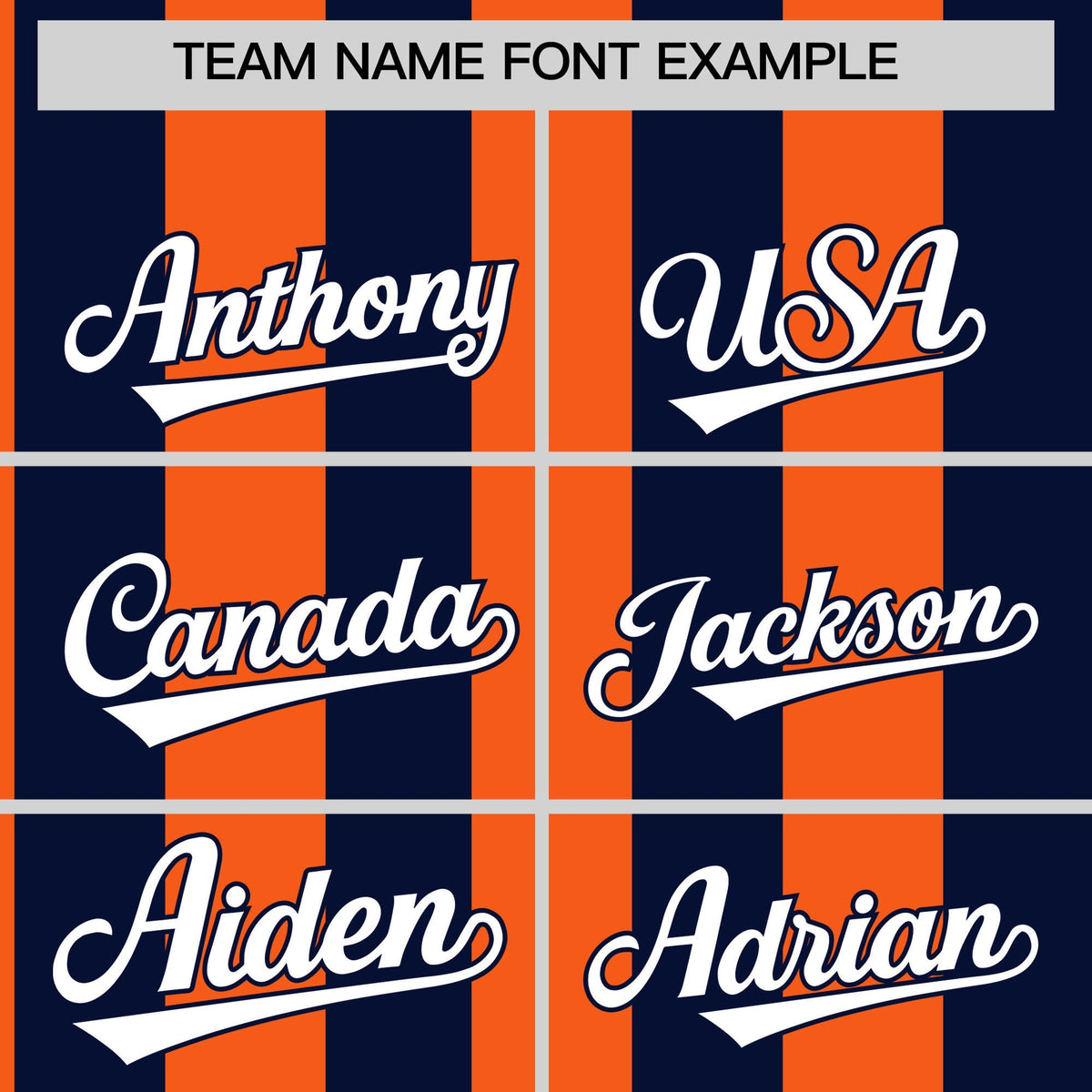 Custom Navy Orange Stripe Fashion Authentic Two-Button Baseball Jersey