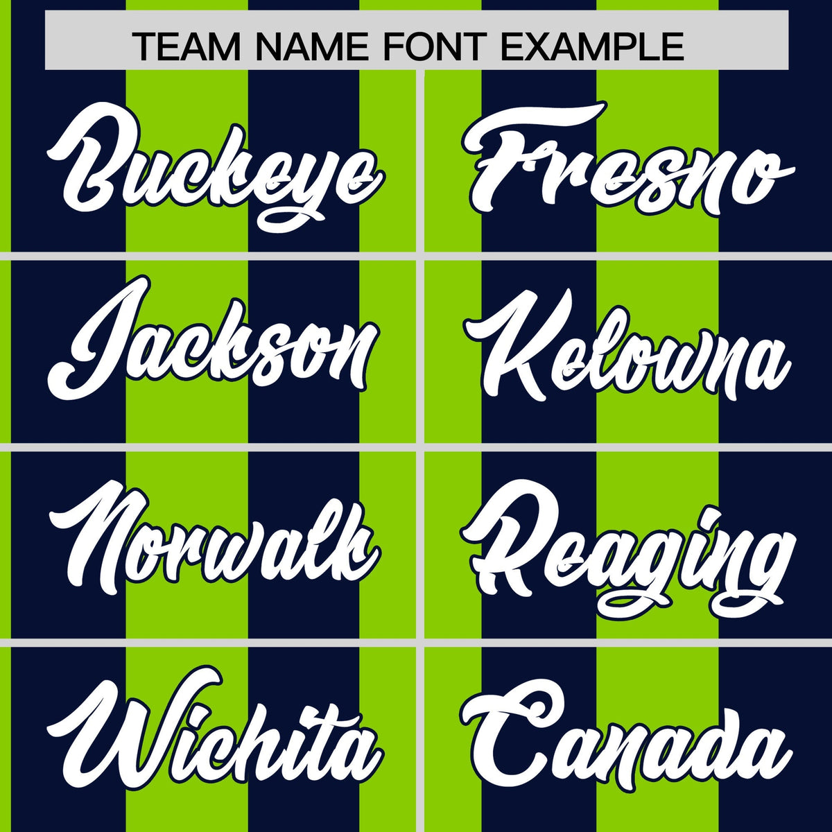 Custom Navy Neon Green Stripe Fashion Authentic Two-Button Baseball Jersey