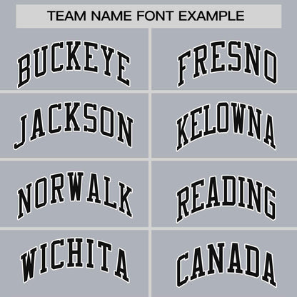 Custom Gray Black-White Stripe Fashion Raglan Sleeves Authentic Two-Button Baseball Jersey