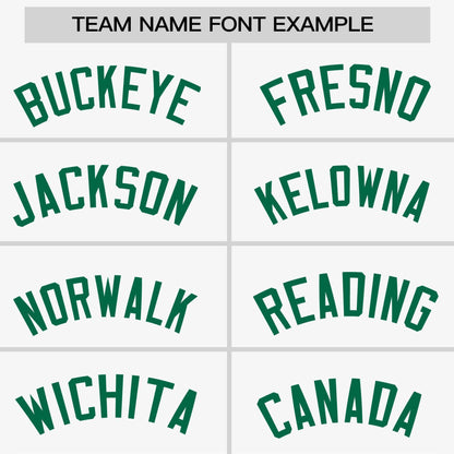 Custom White Kelly Green Stripe Fashion Raglan Sleeves Authentic Two-Button Baseball Jersey