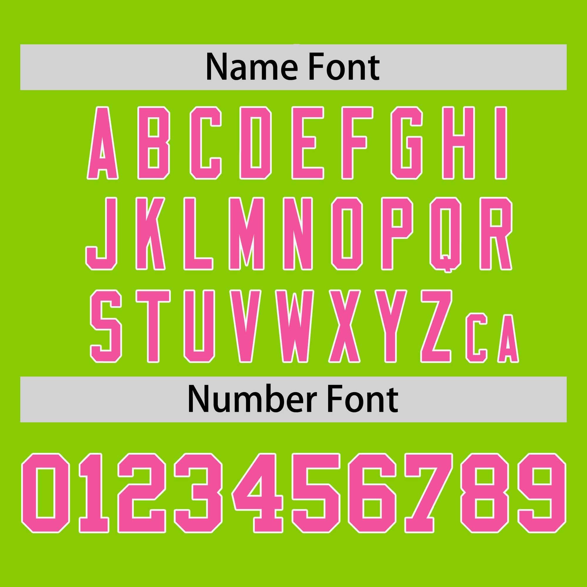 Custom Neon Green Pink-White Stripe Fashion Raglan Sleeves Authentic Two-Button Softball Jersey