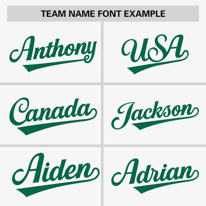 Custom White Kelly Green Stripe Fashion Raglan Sleeves Authentic Two-Button Baseball Jersey
