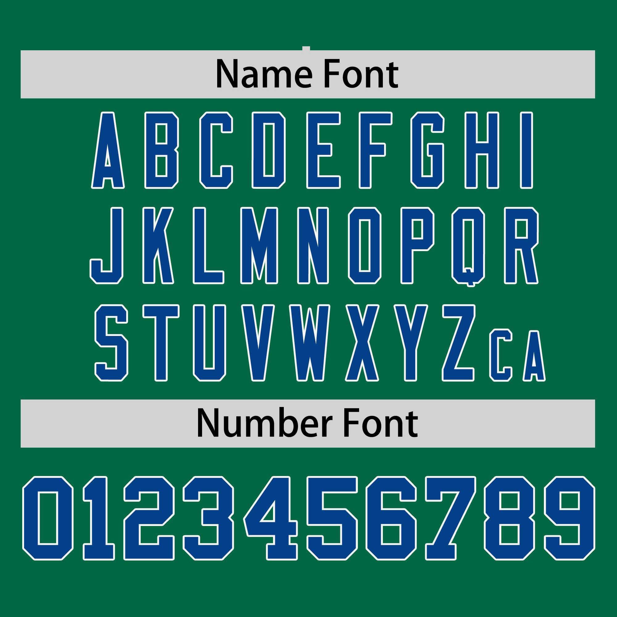 Custom Kelly Green Royal-White Stripe Fashion Raglan Sleeves Authentic Two-Button Softball Jersey